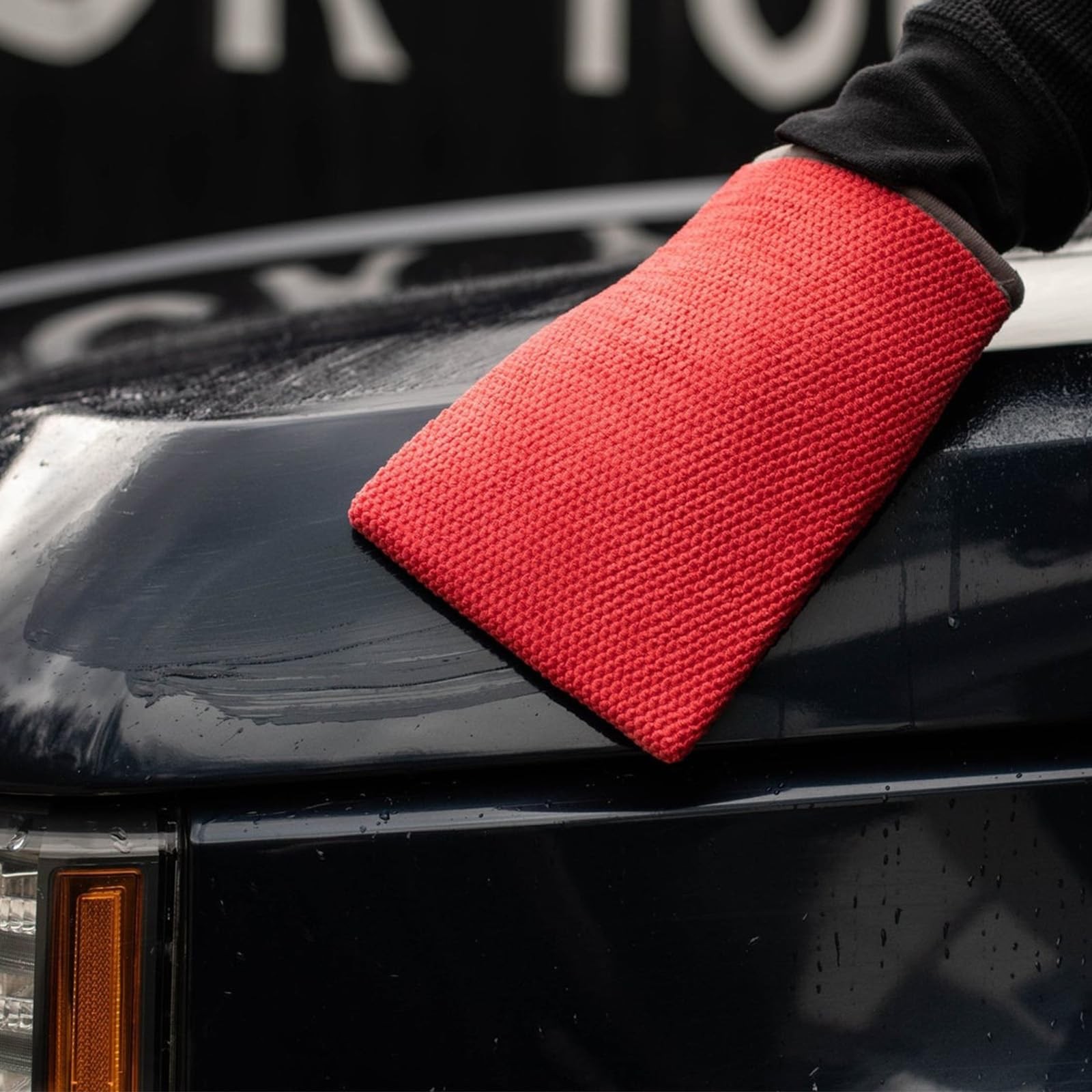 2 Pcs Fine Grade Synthetic Clay Mitt for Car Detailing, Large, Ferrari Red