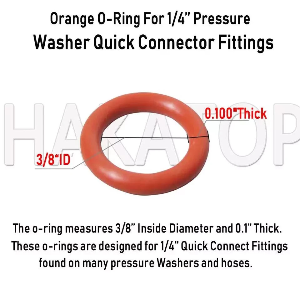 (100pk) New Pressure Washer O-Rings Seal Kits for 1/4&3/8 Quick Coupler