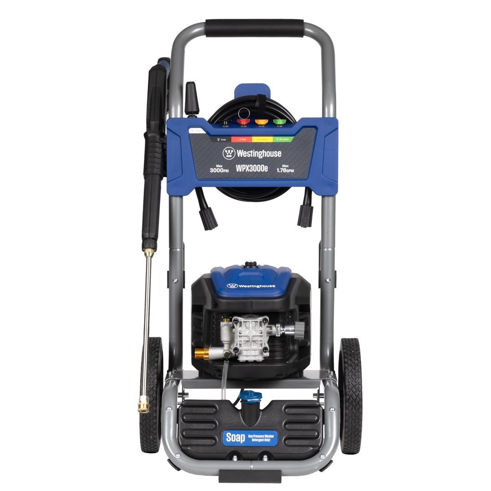 3000 Max PSI 1.76 Max GPM 13 Amp Corded Electric Pressure Washer Kit Cleaner