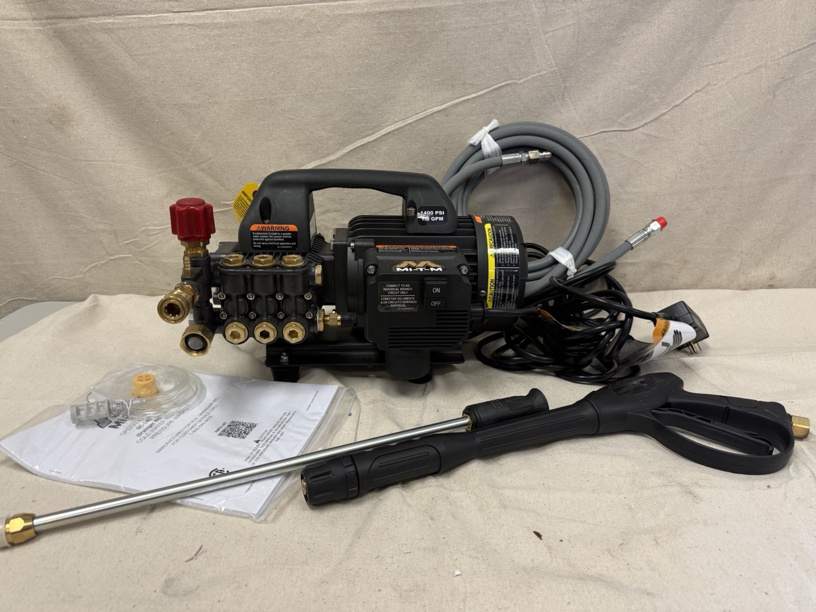 Mi-T-M Gc-1400-0Meh Electric Pressure Washer 1400 Psi 1.5 Gpm Cold Water