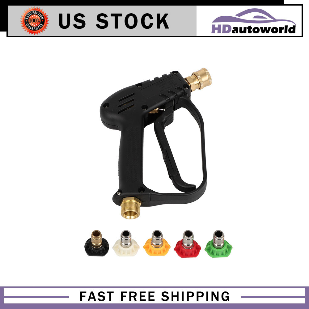 Short Pressure Washer Gun with M22-14mm Inlet Stubby High Pressure Handle Gun