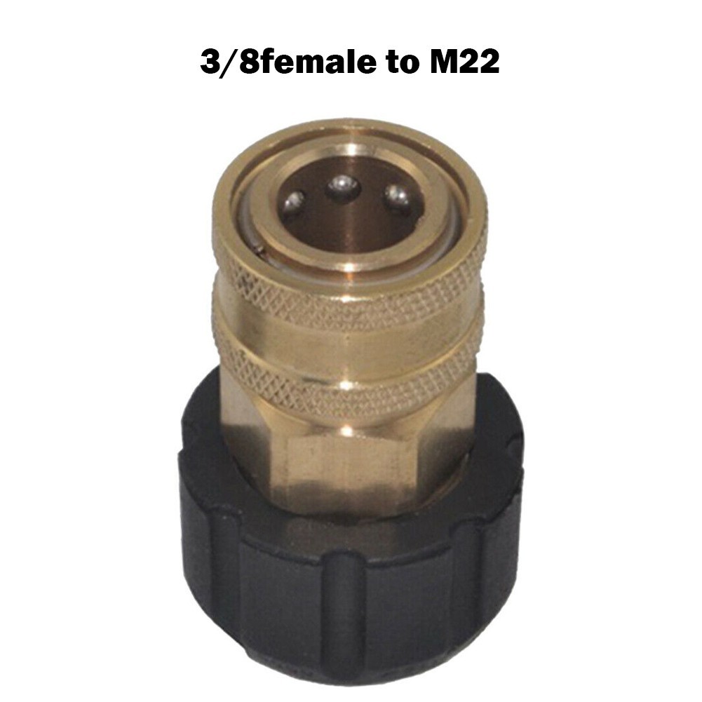 Pressure Washer Hose Connecter Adapters 1/4 3/8 Quick Connect To M22 14 15