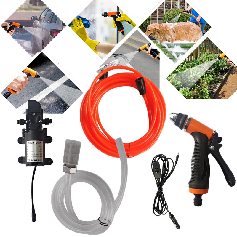 12V 130PSI Pressure Washer For Car Portable Power Washer Self-Priming Wash Pump