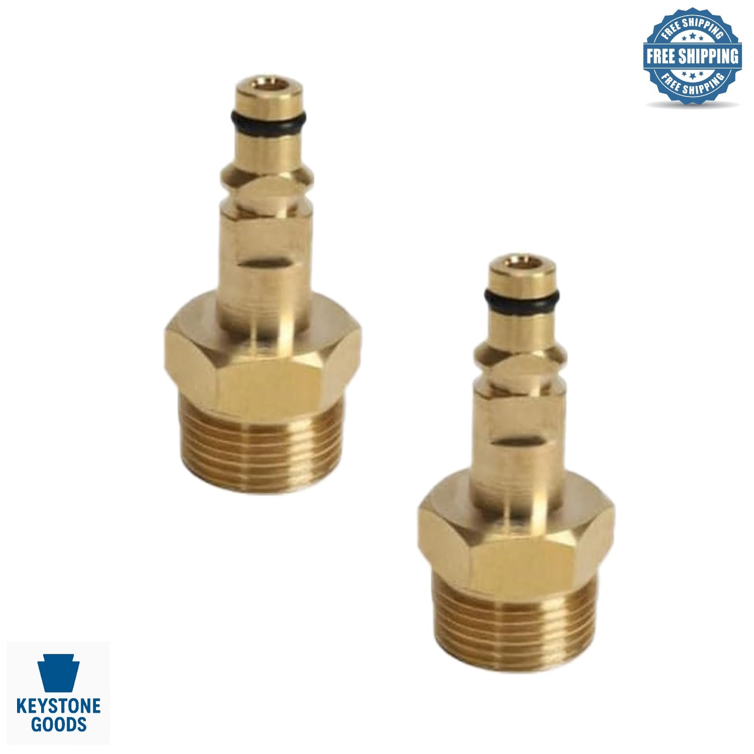 2-Pack Gold M22 Pressure Washer Hose Adapters Quick Connect for K Series