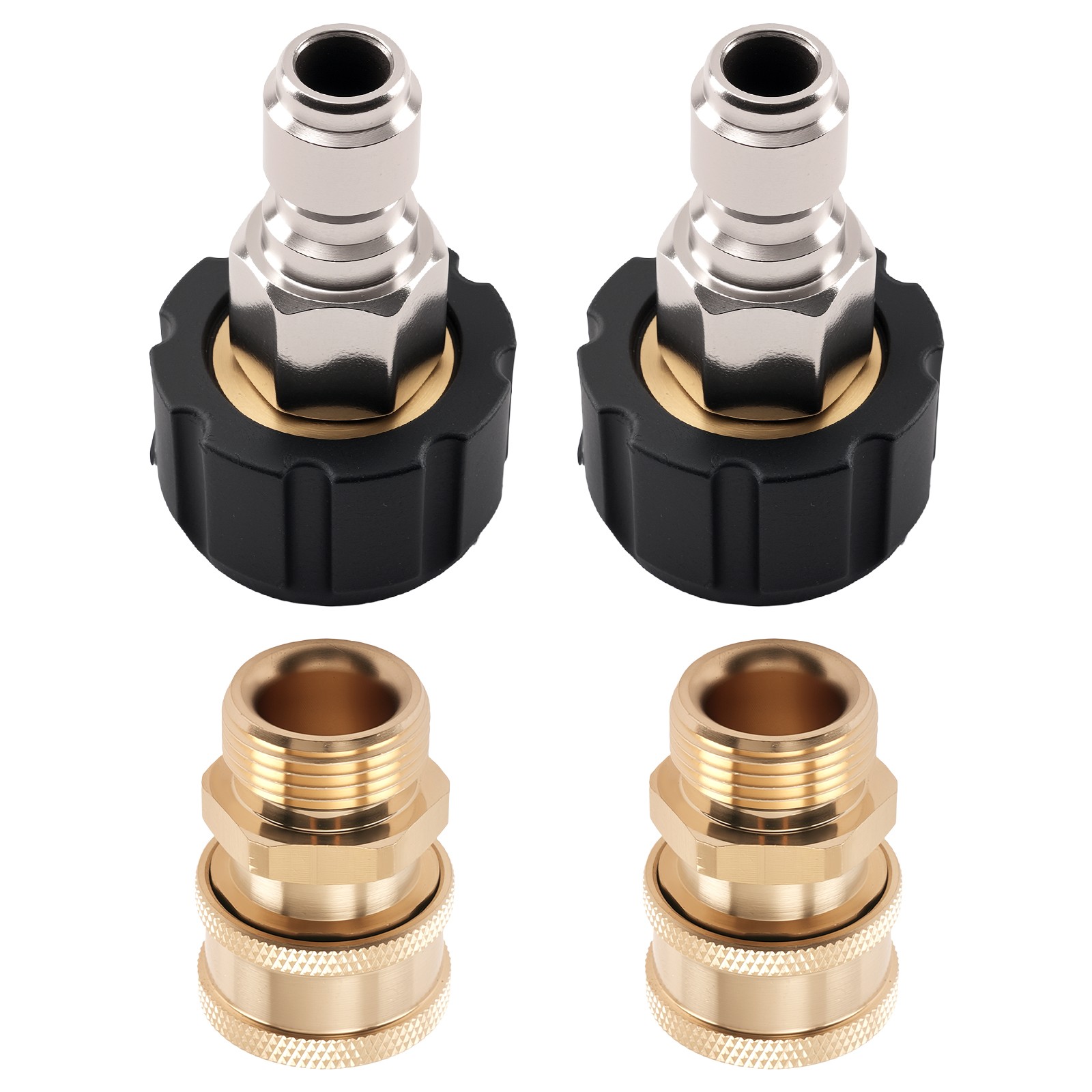 Pressure Washer Adapter M22 14mm Swivel to 3/8” Quick Connect 5000PSI Brass