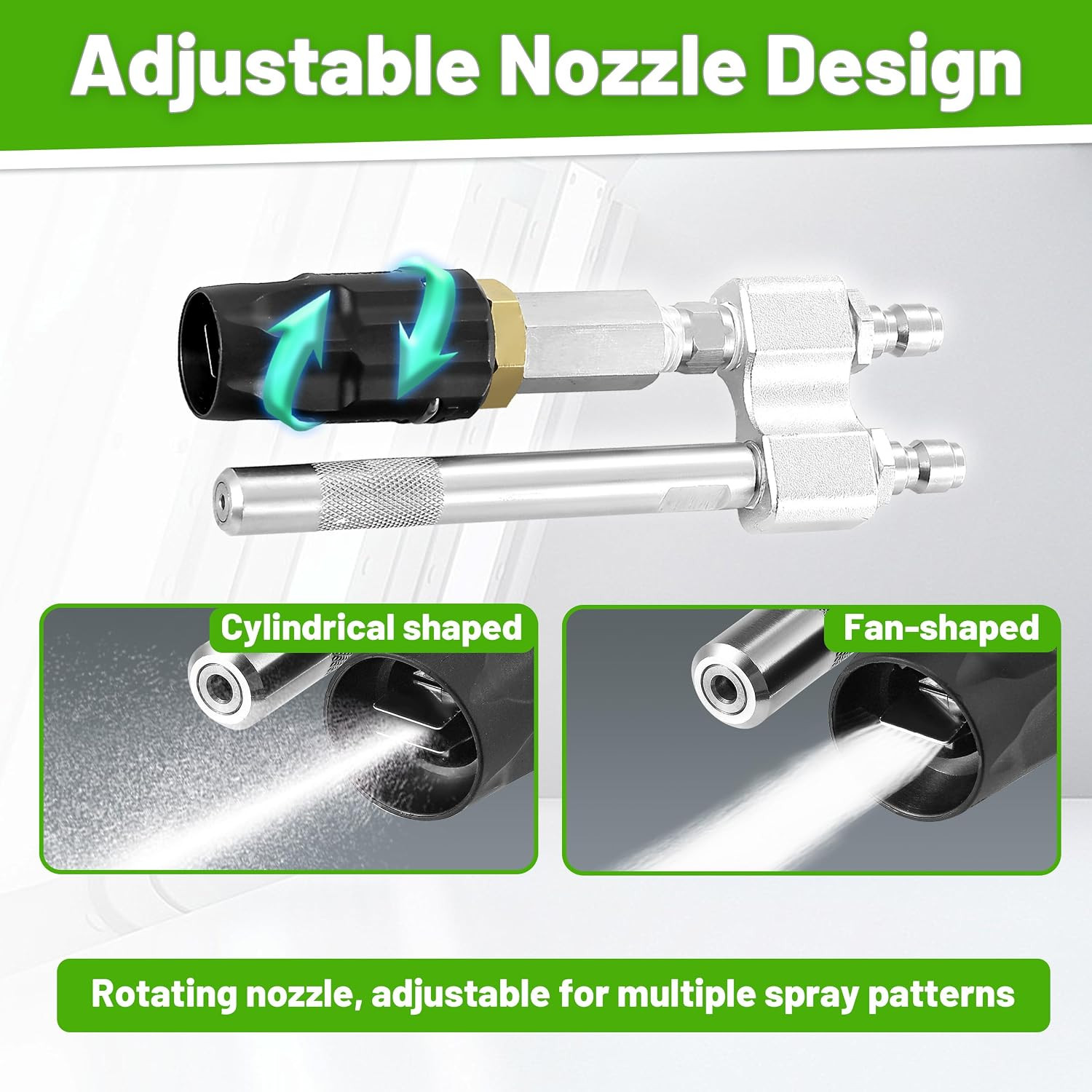 M5 Twist Nozzle for Pressure Washer – Adjustable Long Range Shooter Tip with 1/4