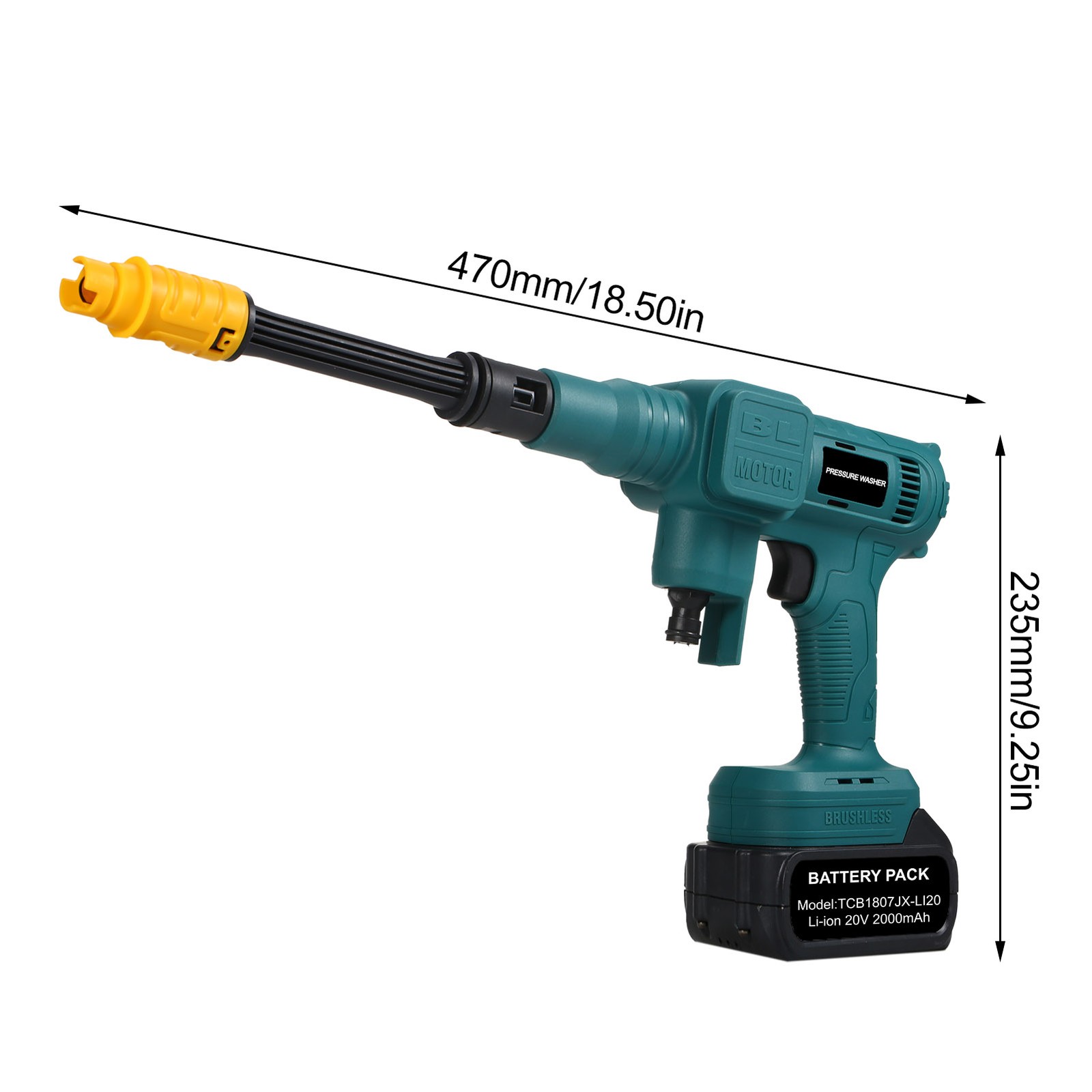 1-Brushless Portable Pressure Washer 900 PSI Brushless Electric High Power NAQY