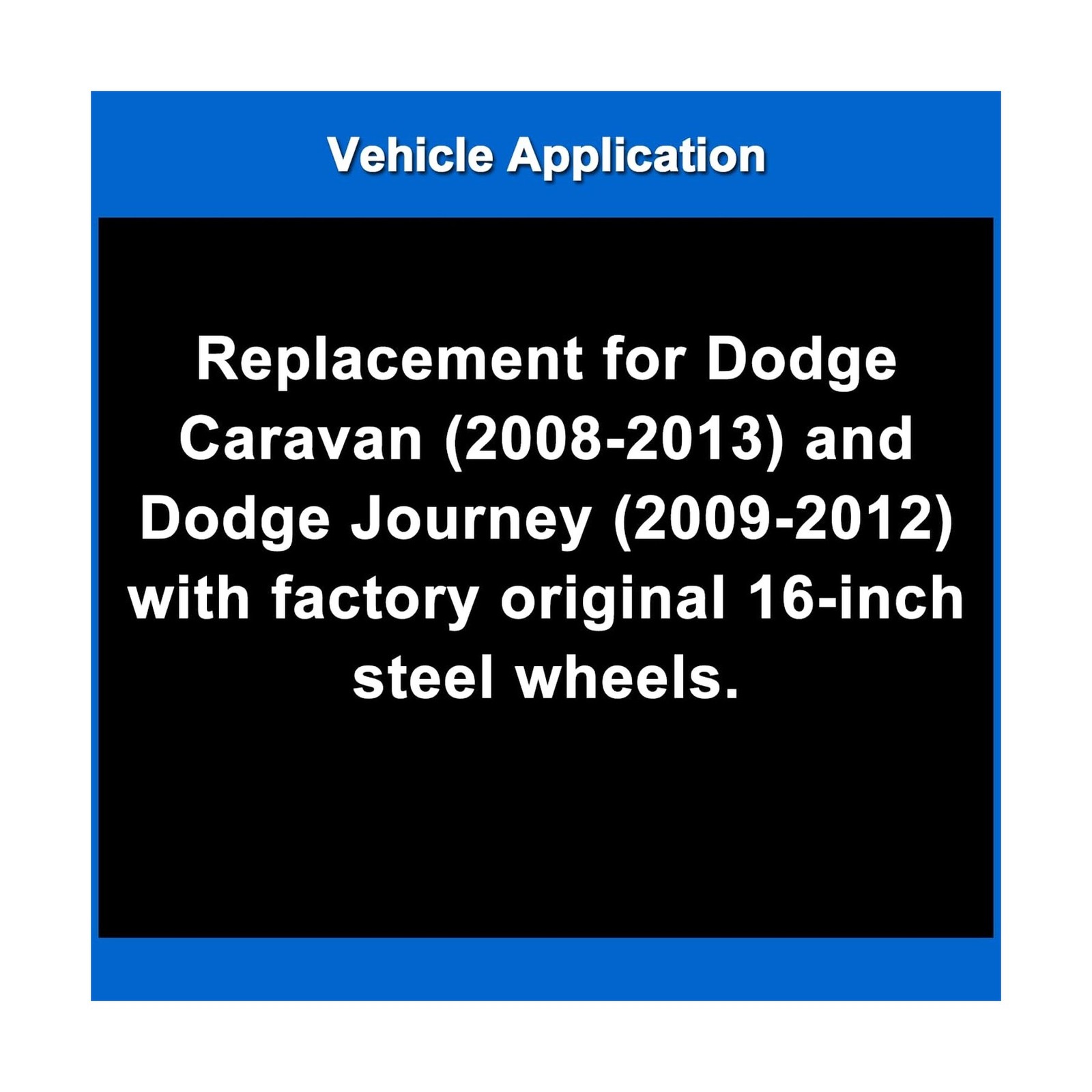 Premium Replica Hubcap Set, Fits Dodge Caravan 2008-2013, Replacement 16-inch…