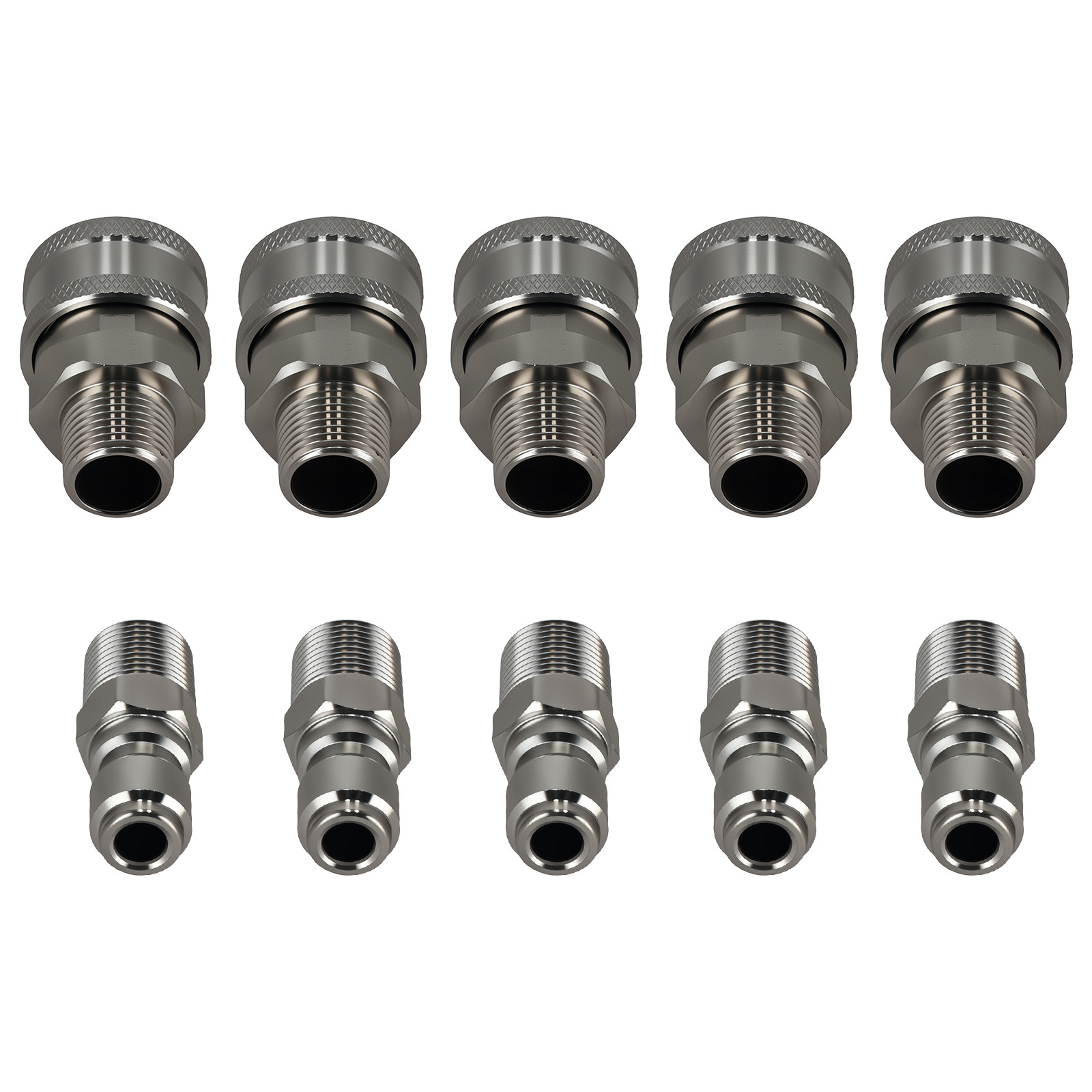 3/8″ NPT Pressure Washer Adapter Fitting Quick Connect Stainless Steel 10 Pcs