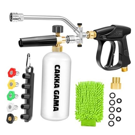 Foam Cannon Dual Connector for Pressure Washer, Industrial Car Nine-Piece Set