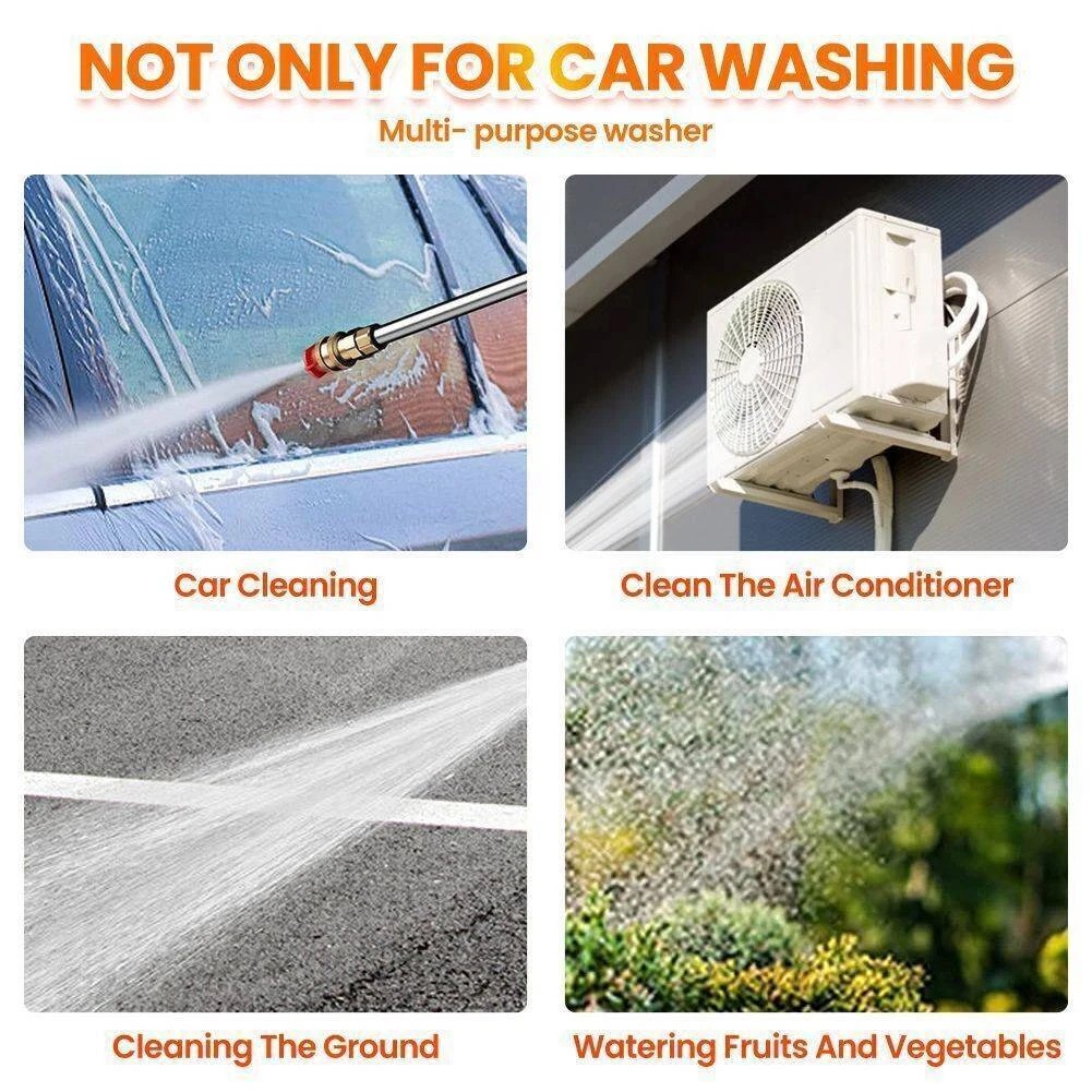 Portable Cordless Electric High Pressure Water Spray Gun Car Wash Cleaner Tool