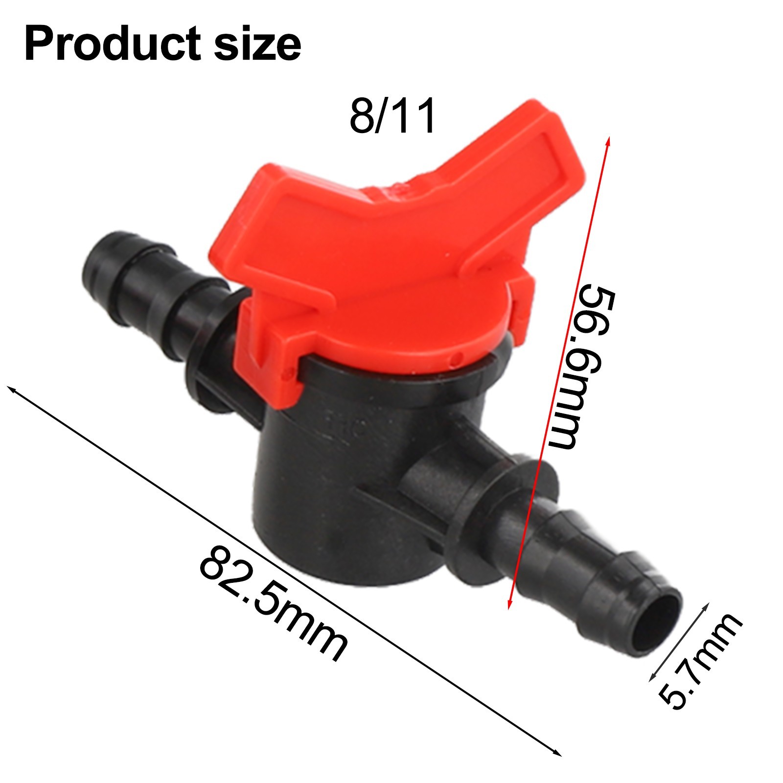 Set of 8 Garden Hose Water Valves for Effective Irrigation 8mm ID and 11mm OD