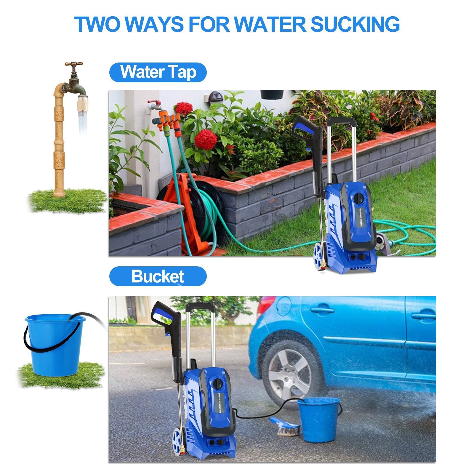 4200PSI 2.5GPM High Pressure Power Washer Portable Electric Cleaner Machine