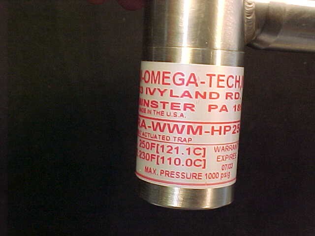 Therm-Omego High Pressure Pressure Washer Thermal Relief Valve NOS 250 °