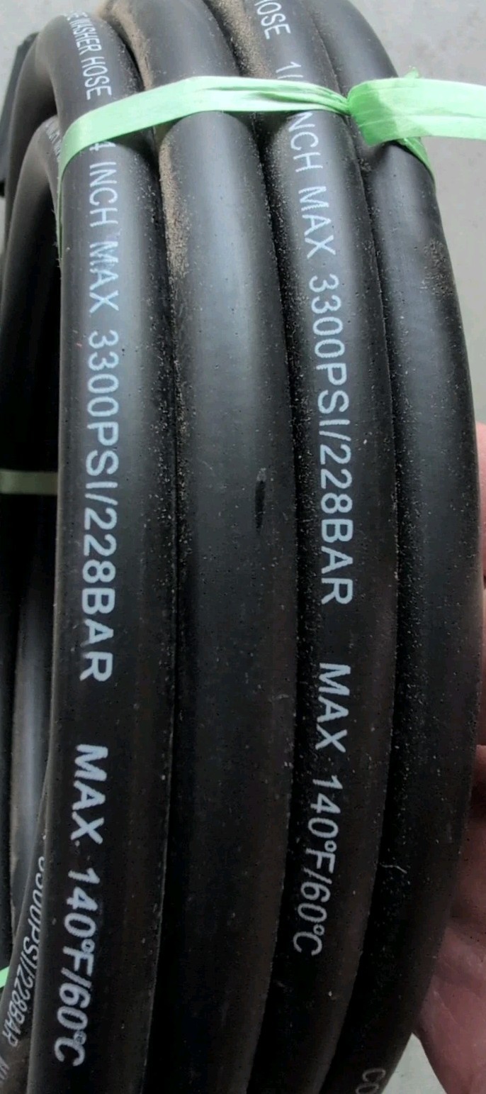 TOOLCY 3300 psi Flexible Pressure Washer Hose 1/4″ Durable Power Washer 25′ Hose