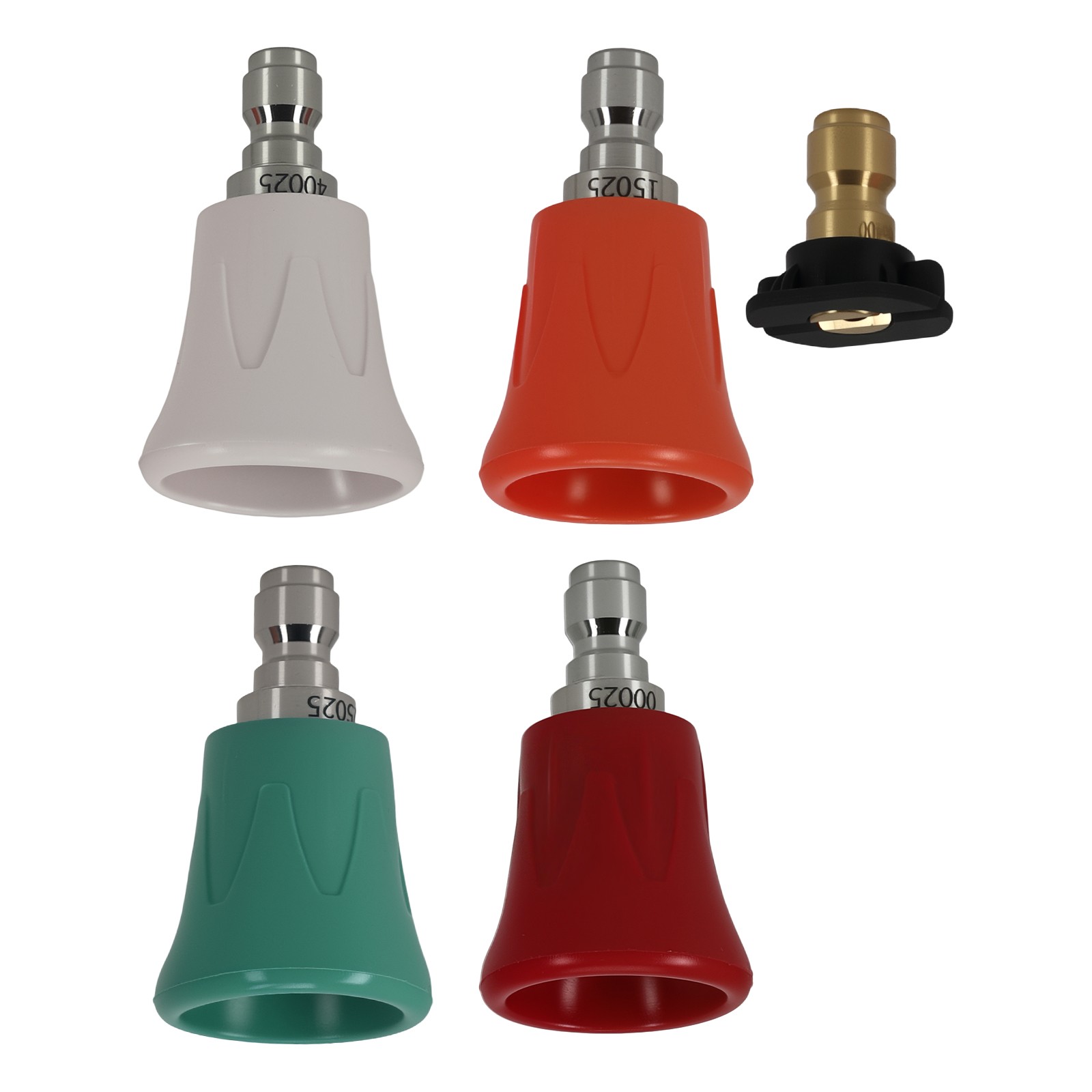 5PCS Pressure Washer Nozzle Tips Set Stainless Steel Quick Connect 1/4″