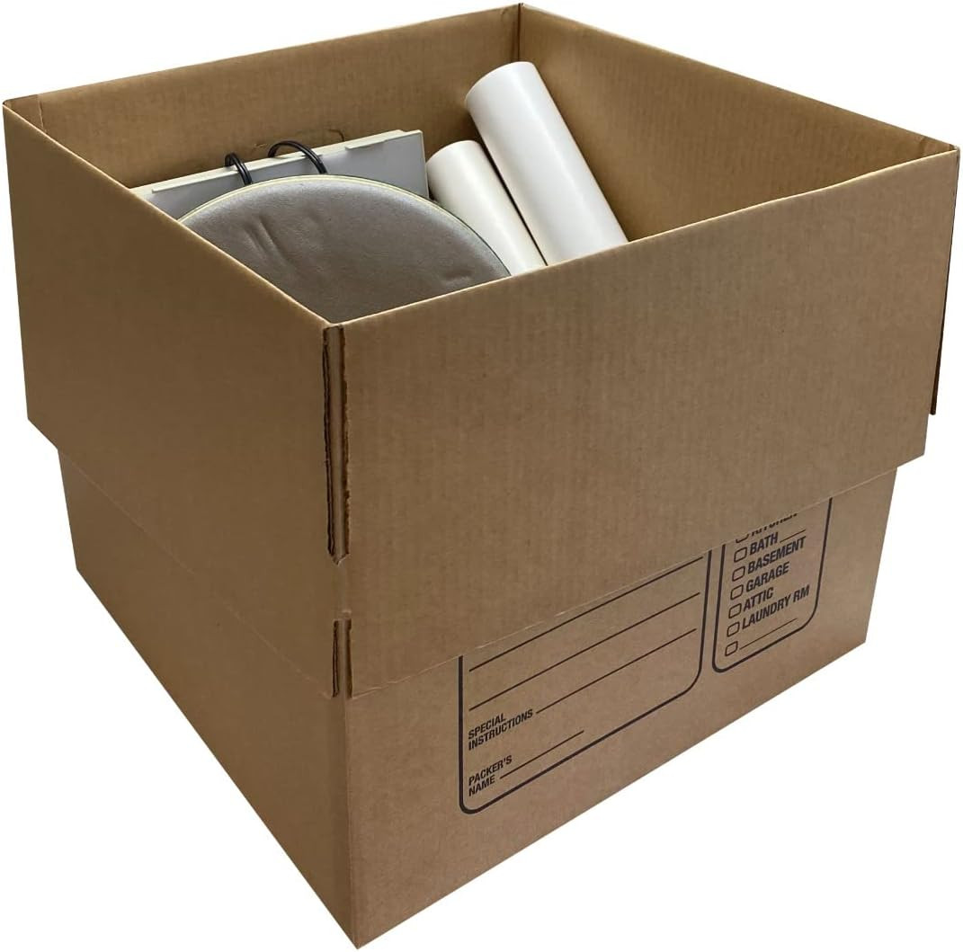 Premium Medium Moving Boxes 18x18x16″ – Pack of 10 Sturdy Cardboard Boxes