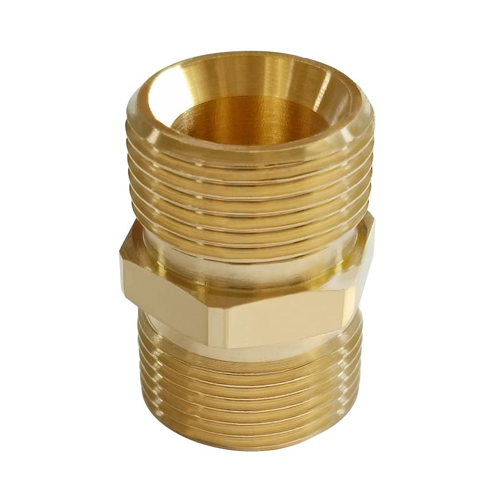 2PCS Brass Pressure Washer Coupler, M22-14mm Male x M22-15mm Male Thread, 450…