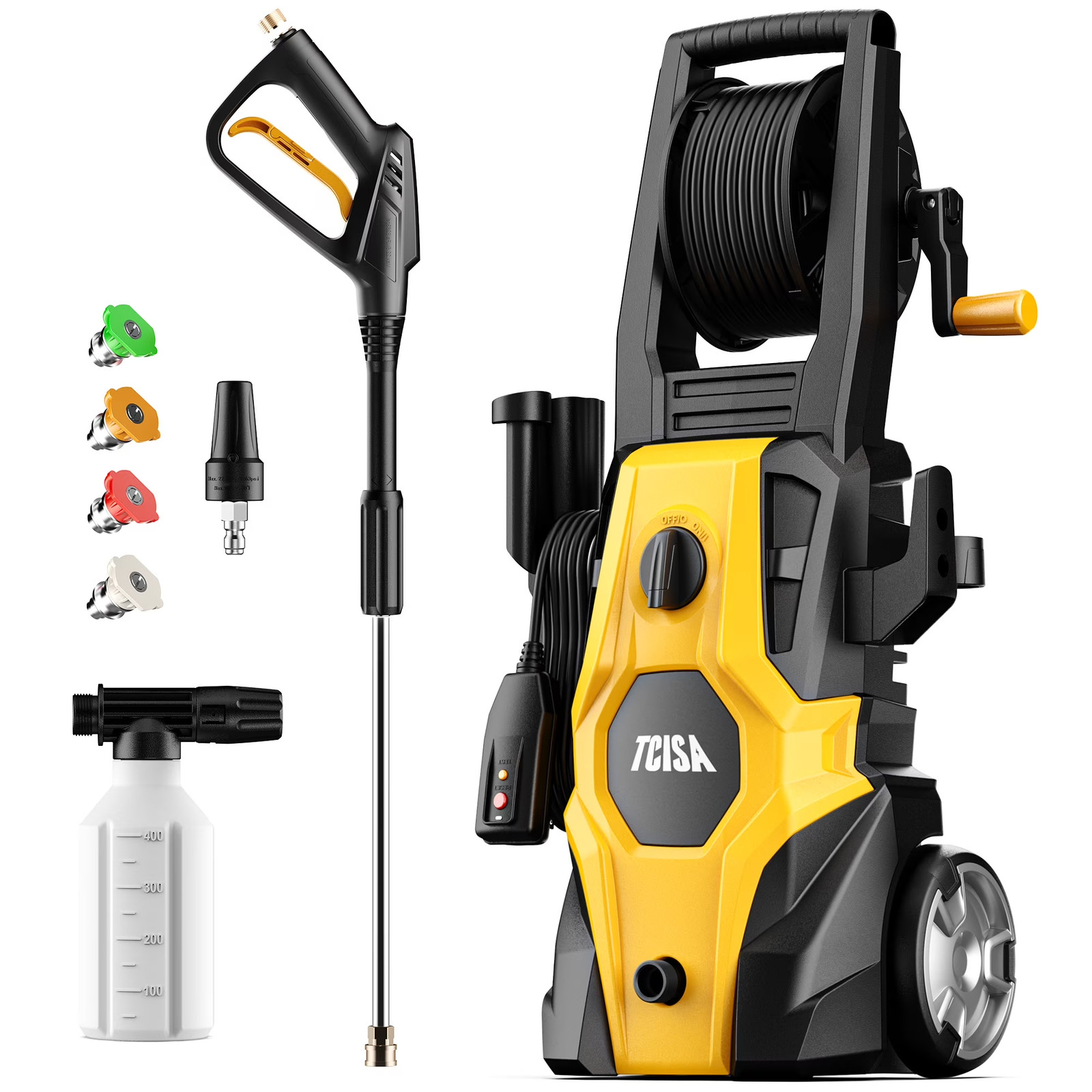 3800 PSI Electric Pressure Washer,Max 2.5 GPM Power Washer- 35FT Power Cord 20FT
