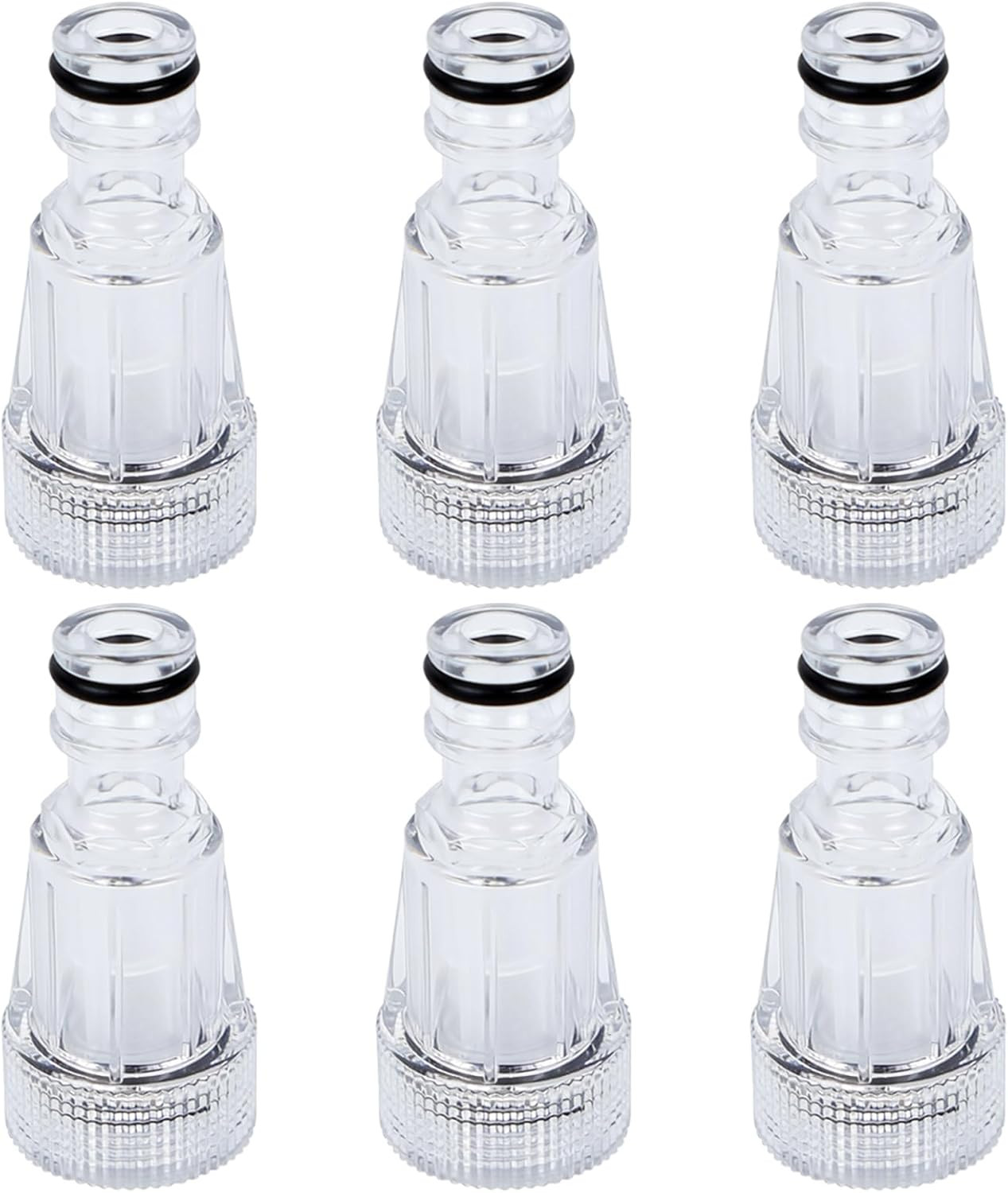 6 Pack Pressure Washer Water Inlet Filter 3/4 Inch Garden Hose Adapter Clear Fit