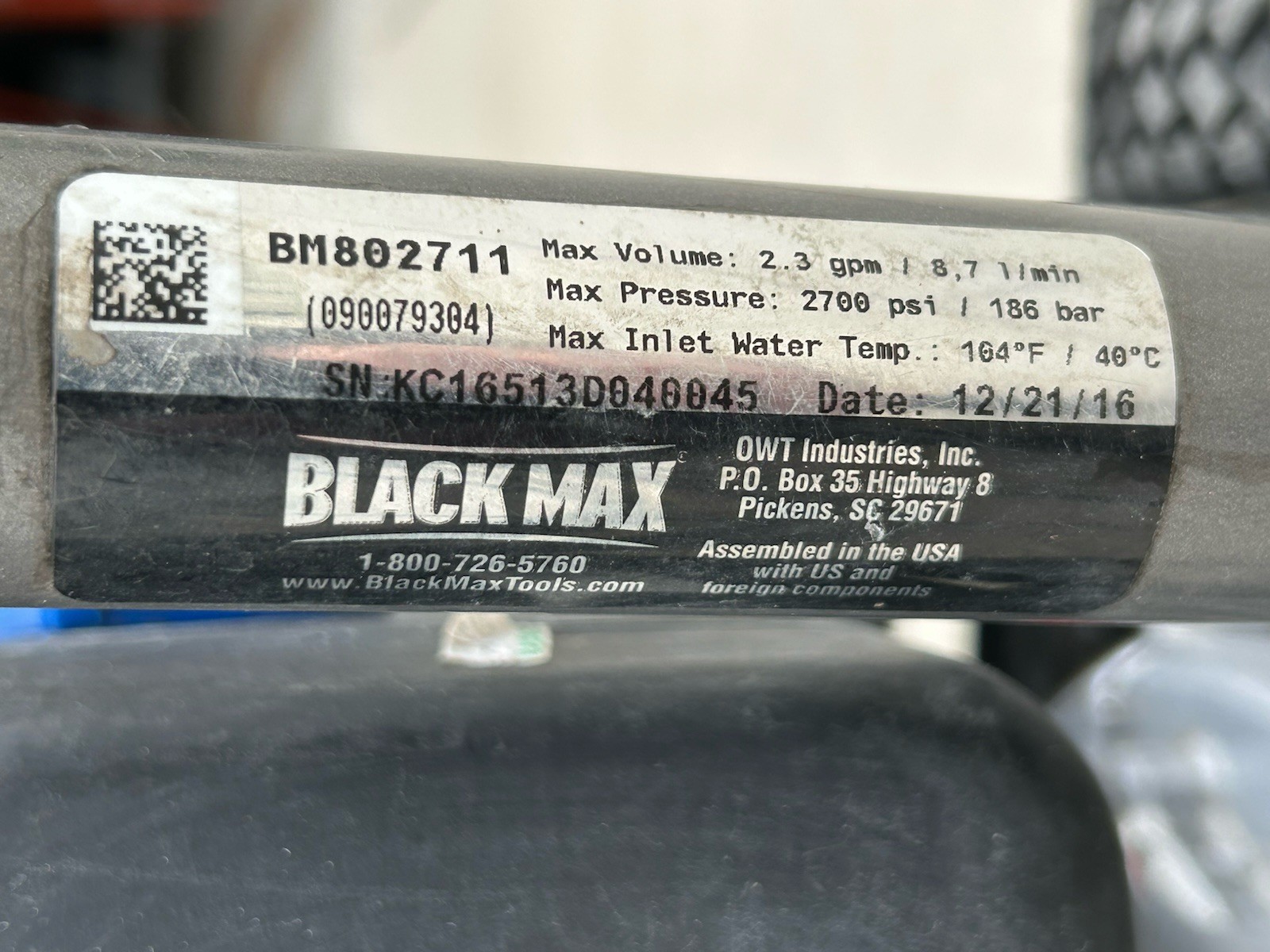 Black Max 2700 PSI 2.3 GPM Pressure Washer OEM Motor Mount Bolts Engine To Frame