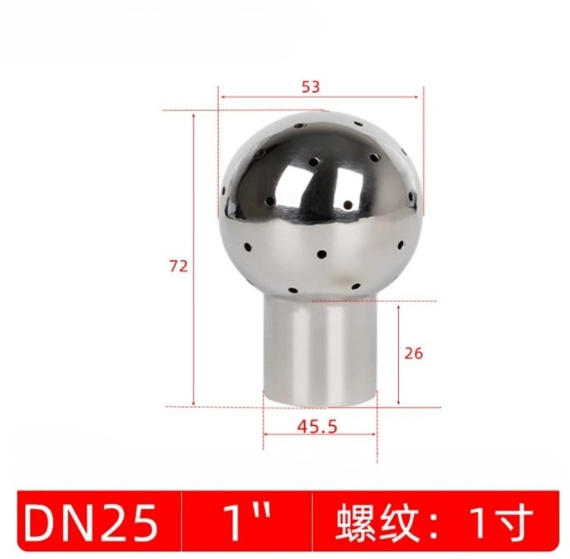 1/2″ 3/4″ 1″ BSP Female 304 Stainless Fix Spray Ball Tank Cleaning CIP canister