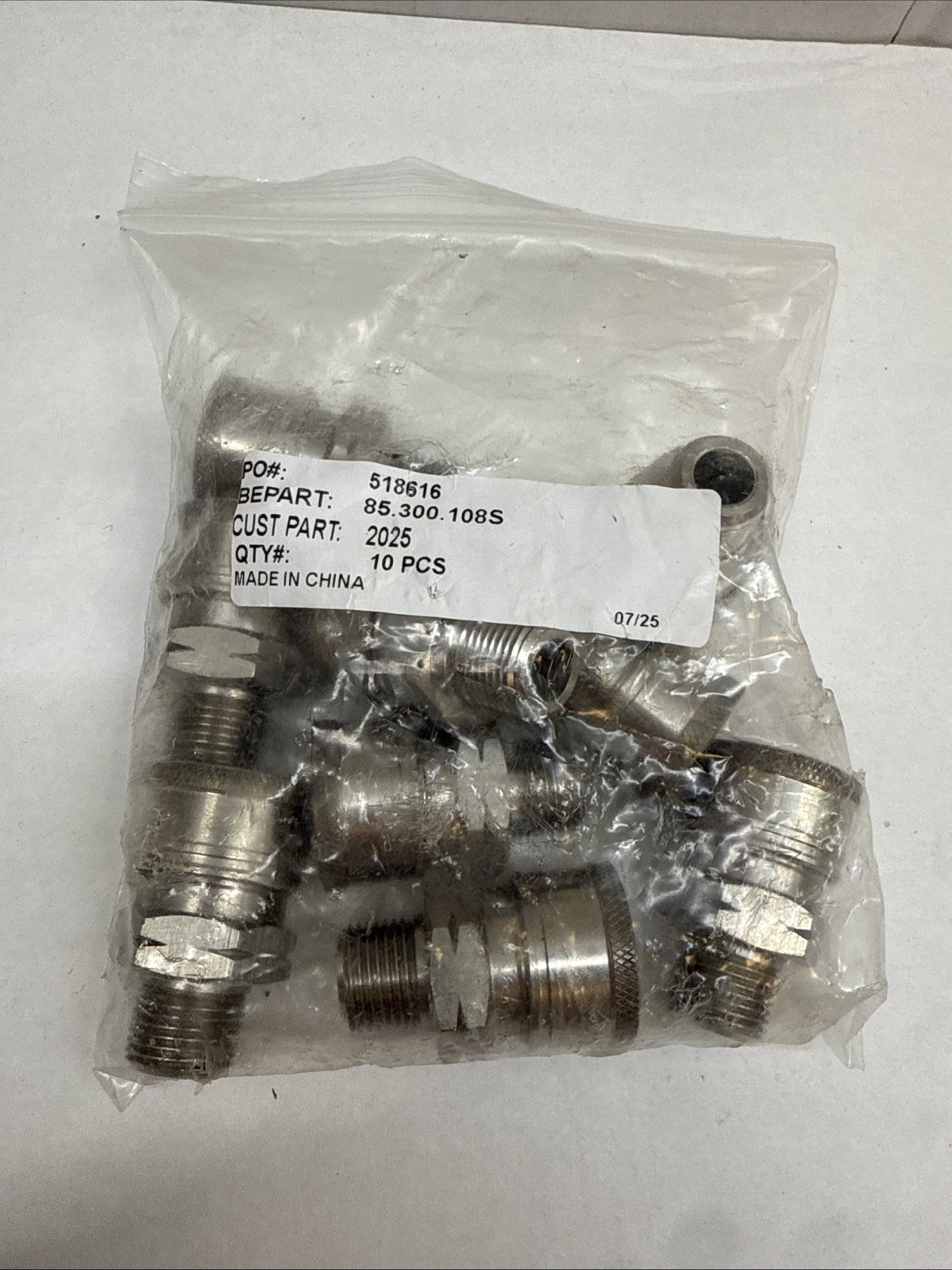 3/8″ MPT Male Stainless Steel Quick Connect Coupler Pressure Washer Qty 10