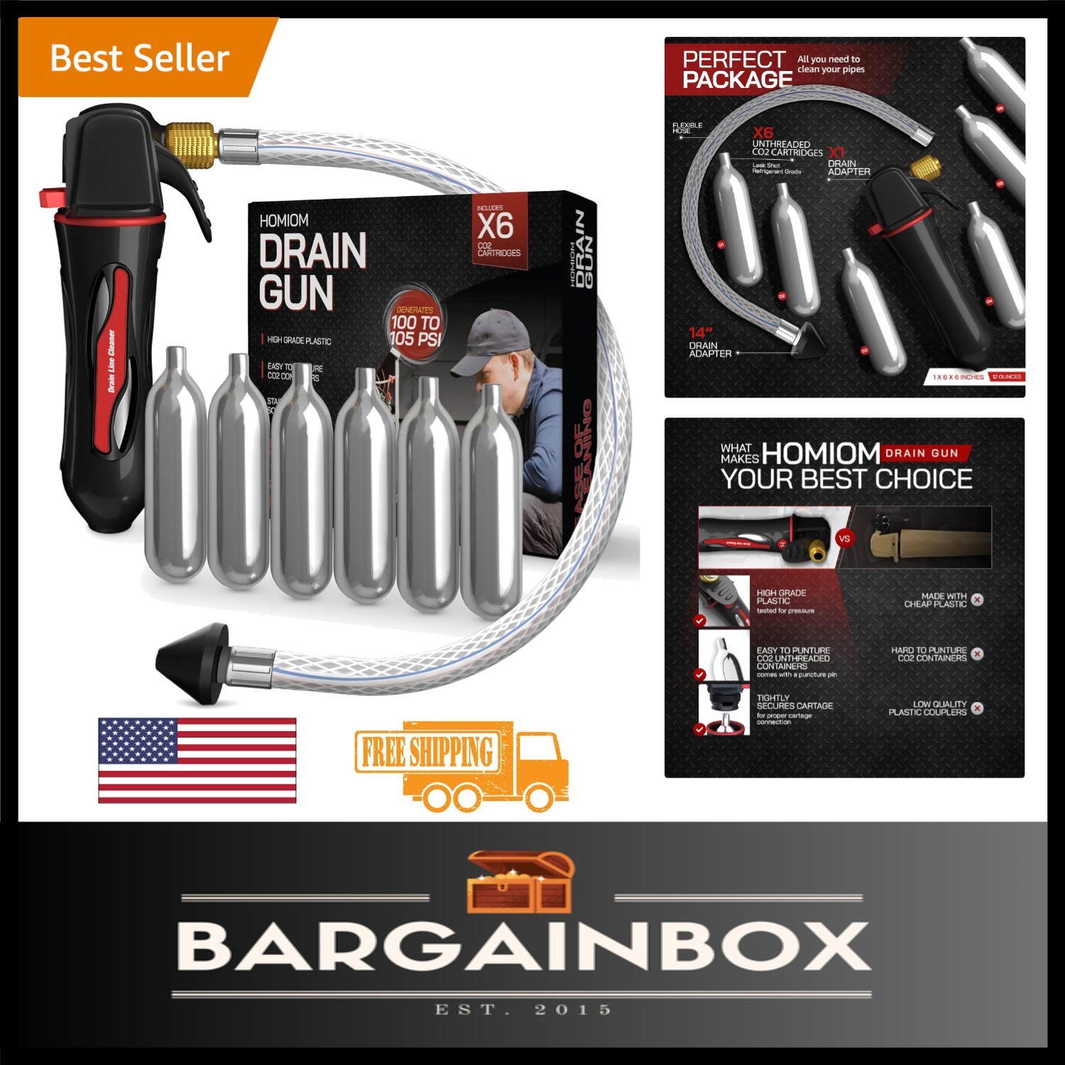 Powerful Gallo Drain Gun – Eco-Friendly CO2 Tool for HVAC Drain Clogs & Cleaning