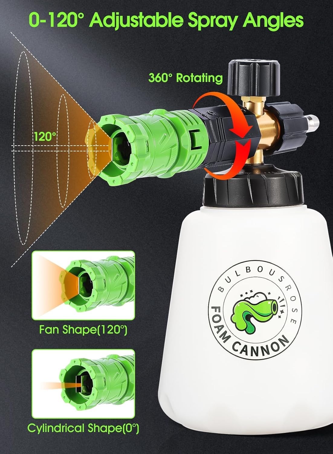 1.5L Electric Car Foam Sprayer, Foam Sprayer for Car Wash with USB Rechargeable,