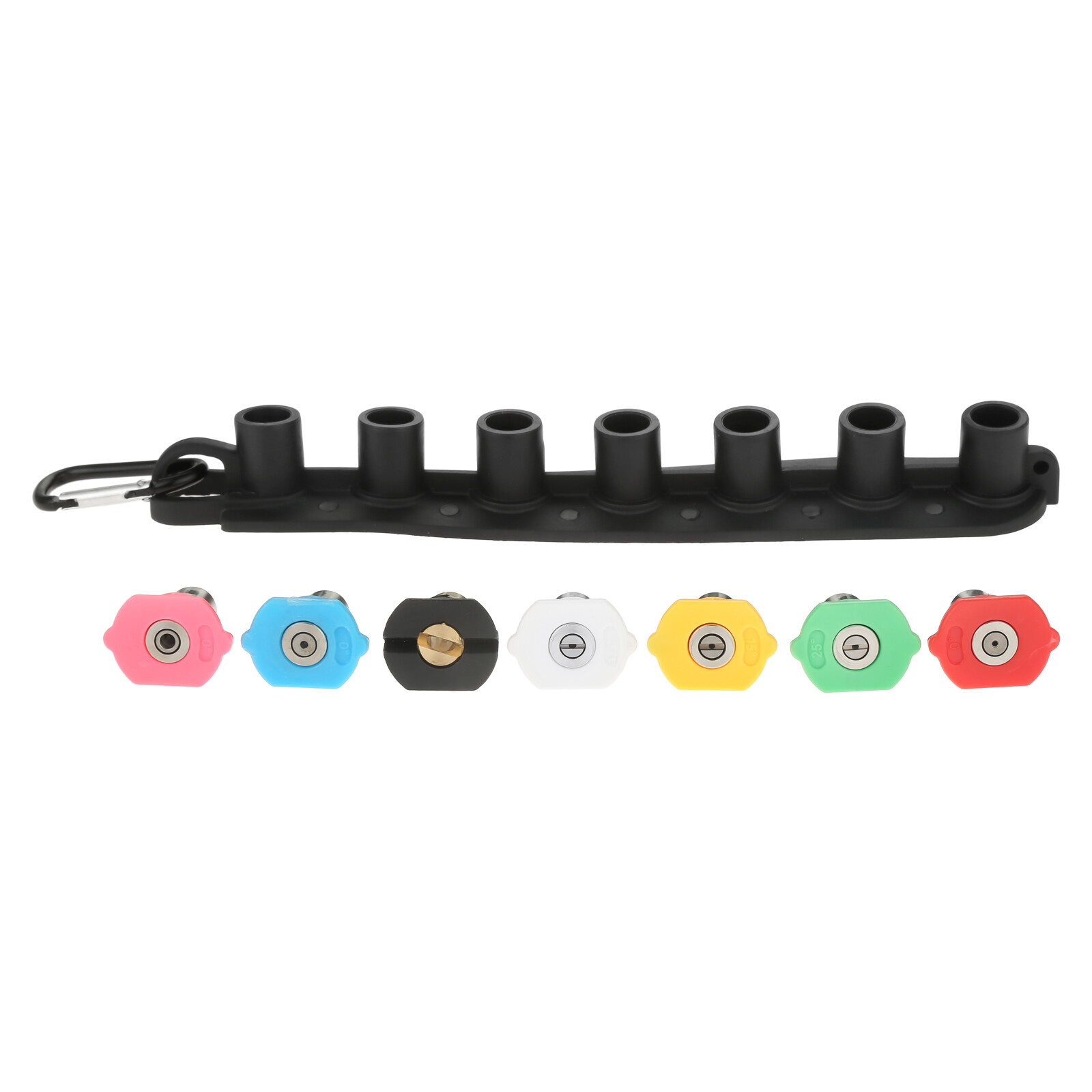 8x Pressure Washer Nozzle Tips Set with Holder Standard 1/4″Quick Connect Plug