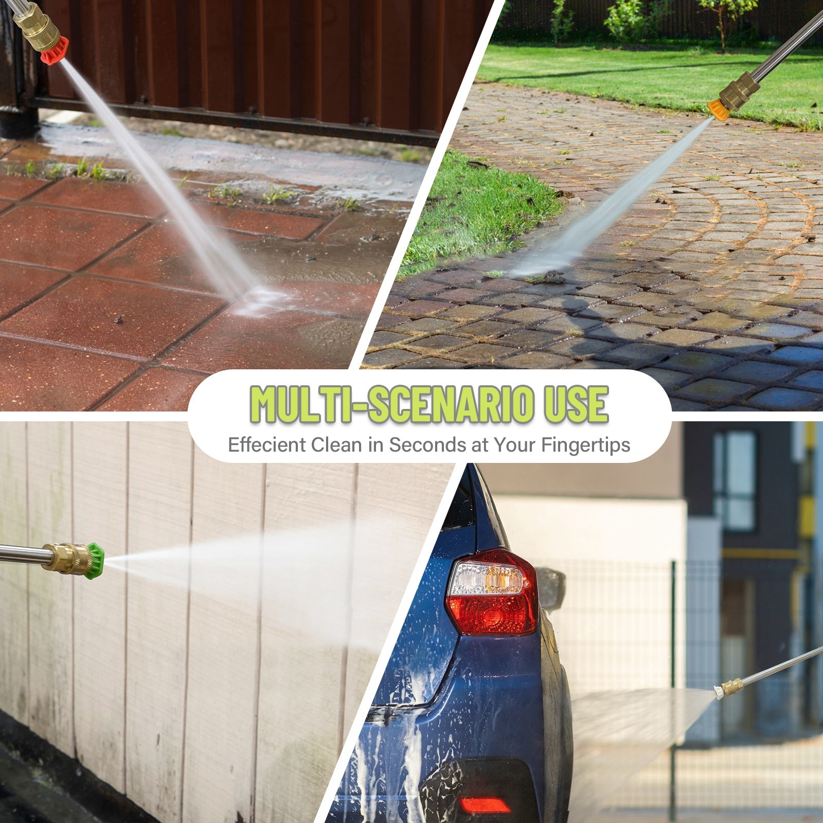 Pressure Washer 4200PSI 2.5GPM, 4 Nozzles, Stainless Steel Lance, for Car Wash