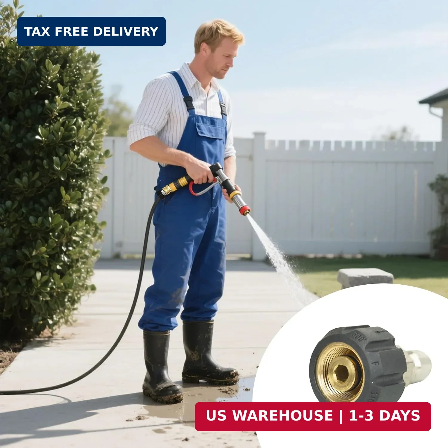 Hourleey Pressure Washer Adapter Set, Quick Disconnect Kit with M22 Metric Male