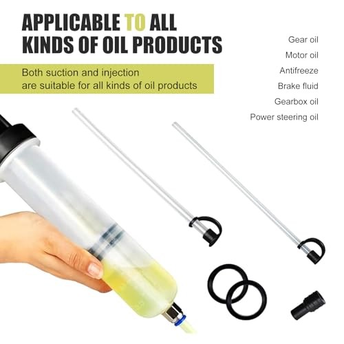 Car Fuel Extractor Pump, 200 CC Manual Oil Changer with Sealing Rubber Ring