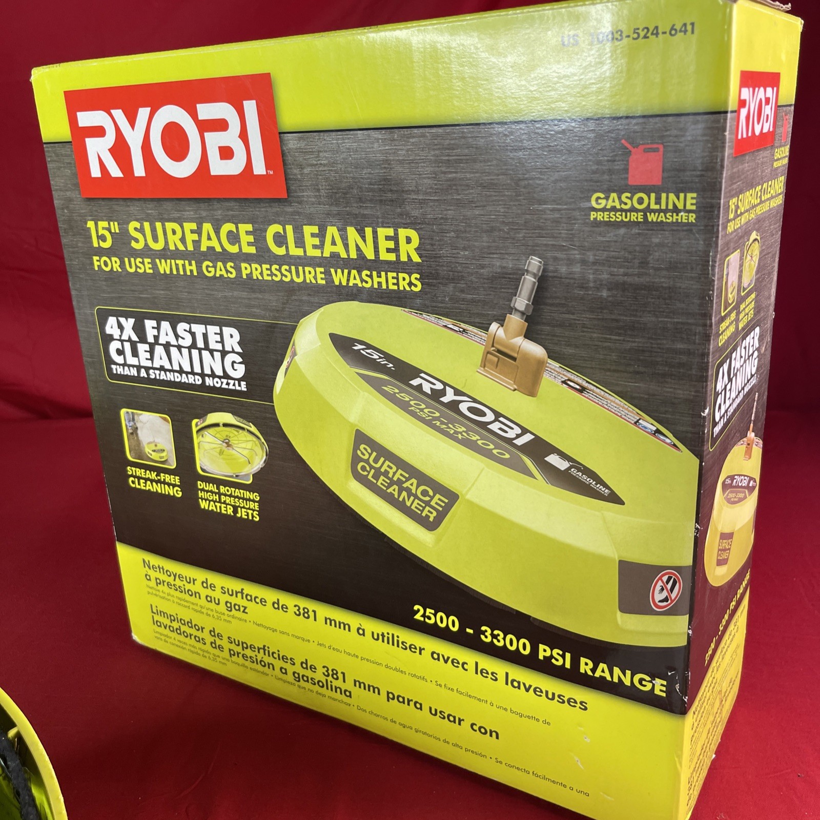Ryobi (RY31SC01) 15 in. 2500 – 3300 PSI Surface Cleaner Attachment – Used Once