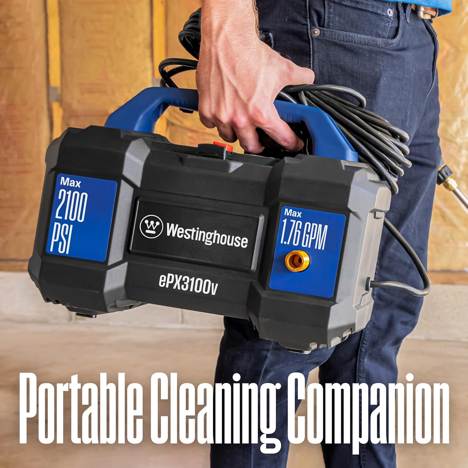 Westinghouse ePX3100v Electric Pressure Washer,2100Max PSI 1.76 Max GPM,Handheld