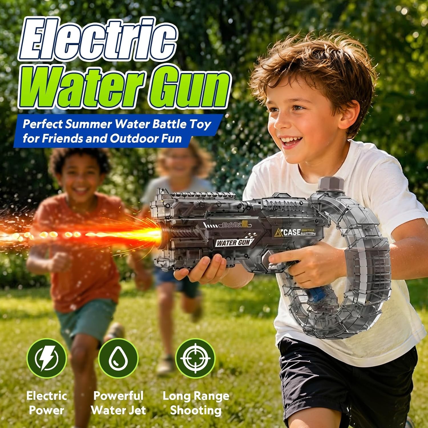 315 Inches Long Range Electric Water Gun with Rechargeable Battery