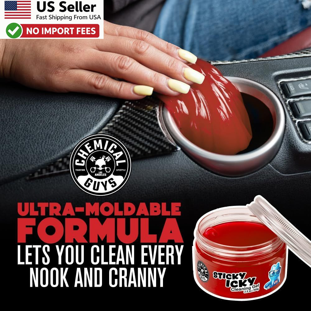 Chemical Guys Sticky Icky Car Cleaning Gel Strawberry Dust Cleaner 4 Pack USA