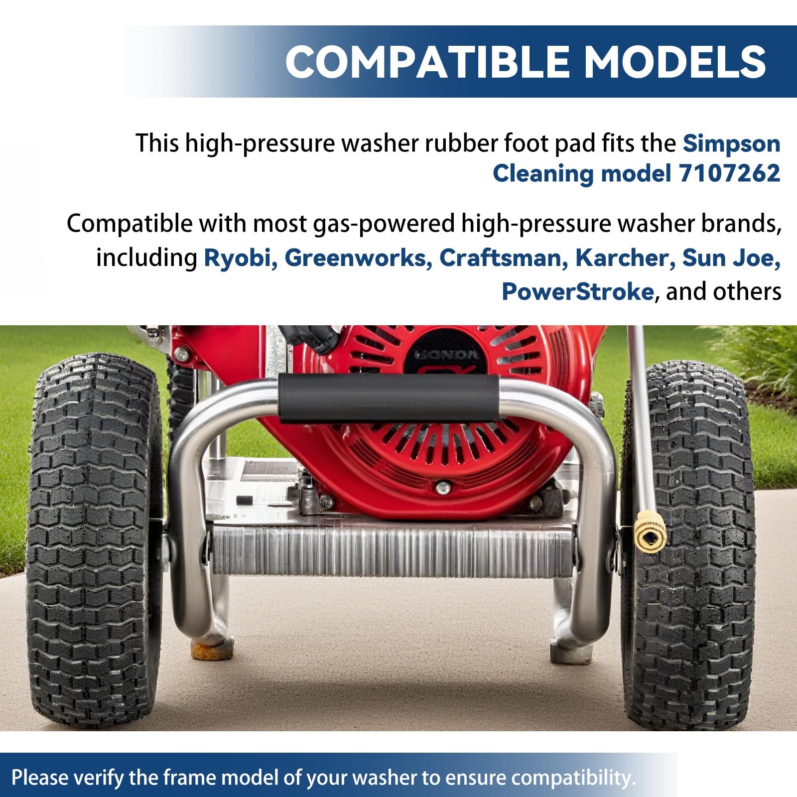 Pressure Washers Rubber Feet for Most Brands of Gas Pressure Washer, 2Pcs