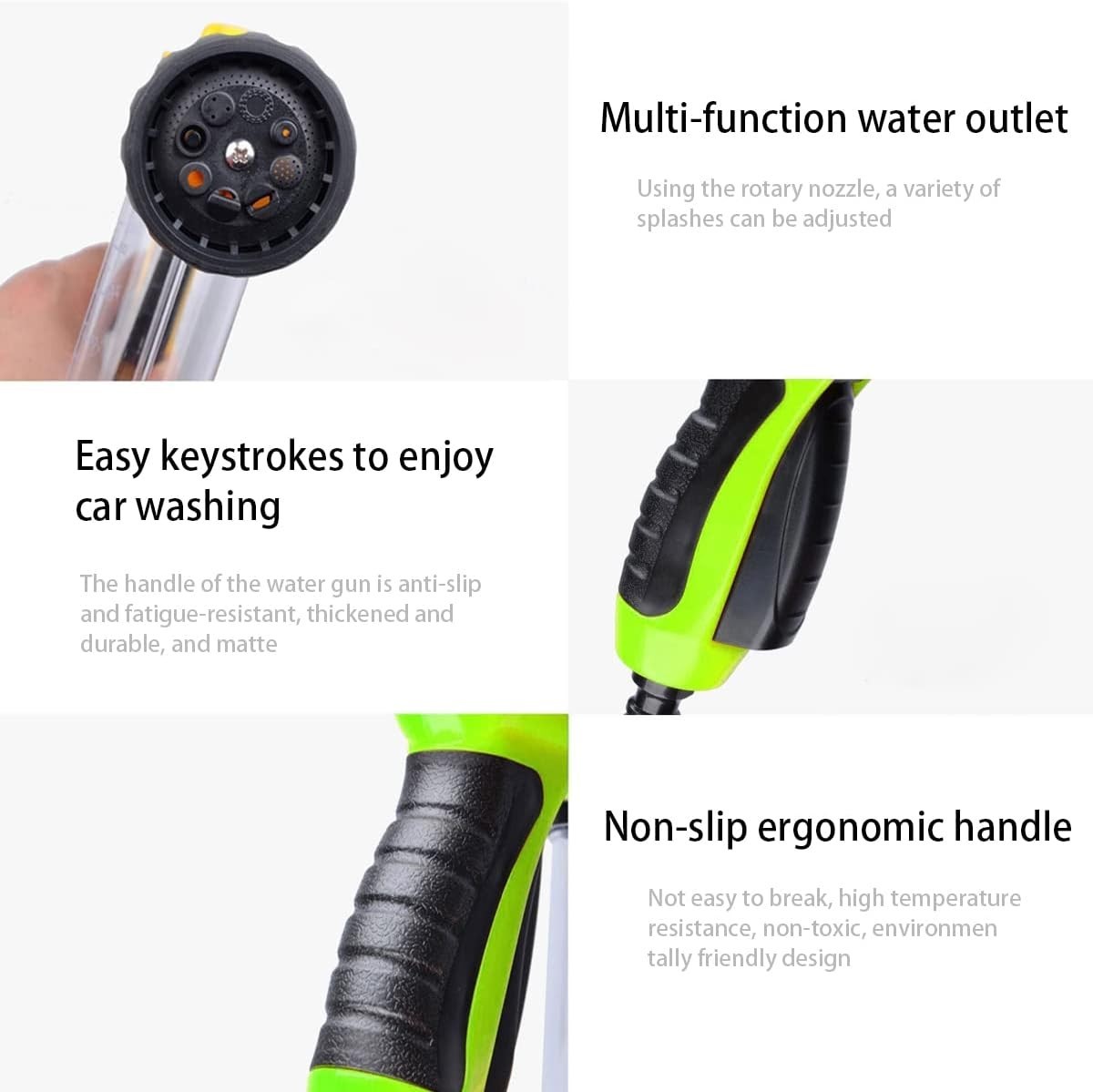 Versatile Foam Sprayer for Vehicles, Plants, and Patios – 8-in-1 Function