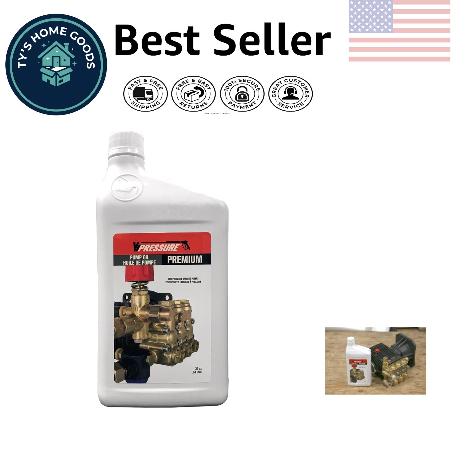 High-Performance 1L Pressure Washer Pump Oil – Non-Detergent & Easy to Use