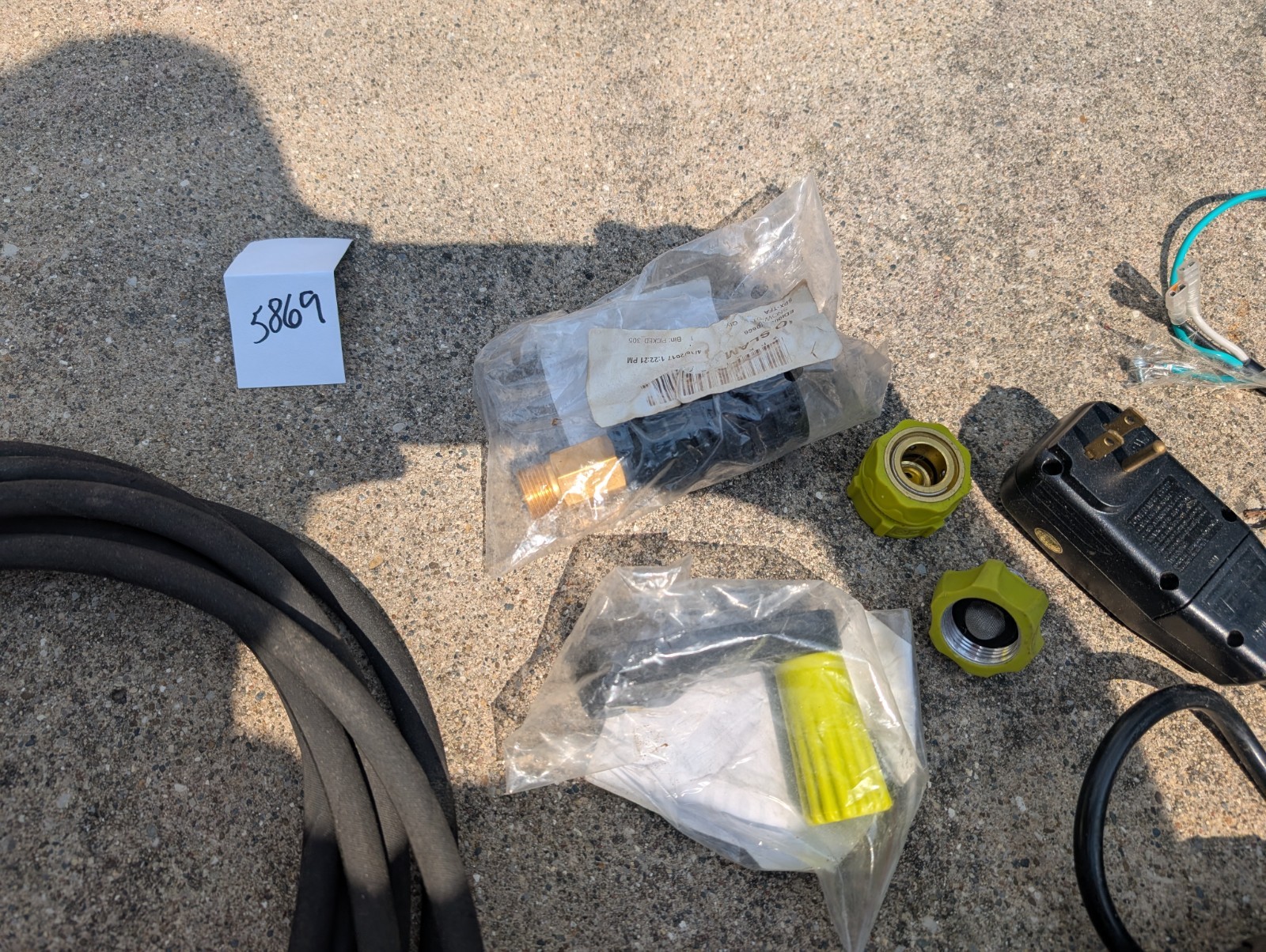 Sun Joe SPX3000-MAX PRESSURE WASHER PARTS LOT NOZZELS WAND HOSE WHEELS ADAPTERS
