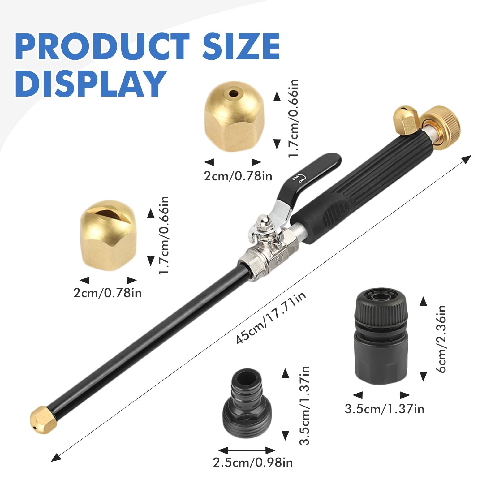 Hydro Jet High Pressure Power Washer Wand – Portable High Pressure Water 2 No…