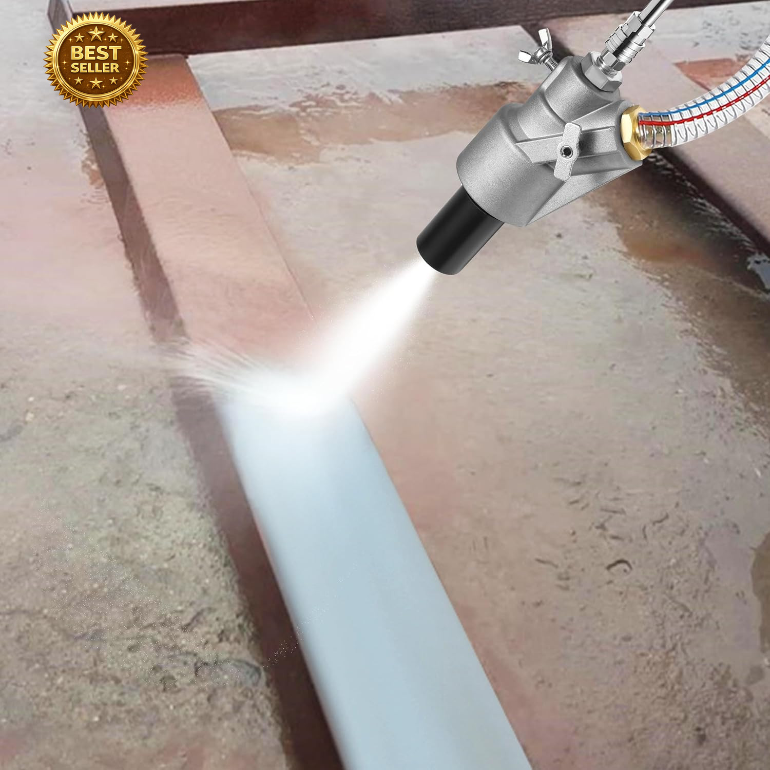 Pressure Washer Sandblasting Kit 5000PSI 8GPM Dustless Wet 1/4 Connect