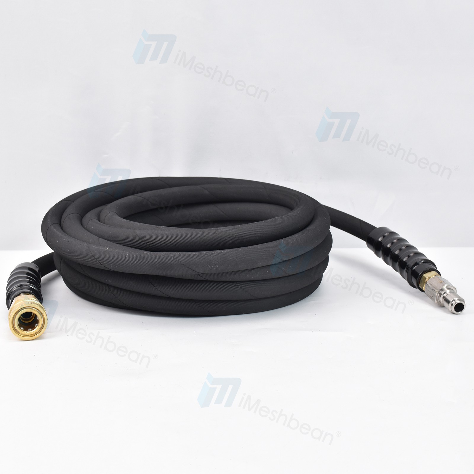 Hot Water Pressure Washer Hose 3/8″ x 100ft 6000 psi Non-Marking 2 Steel Braid
