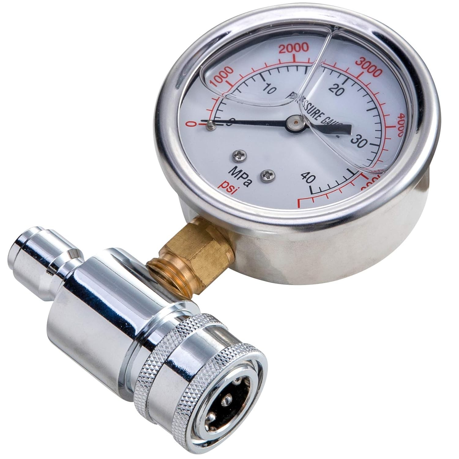 6000 PSI Pressure Washer Gauge 3/8 Inch Quick Connect