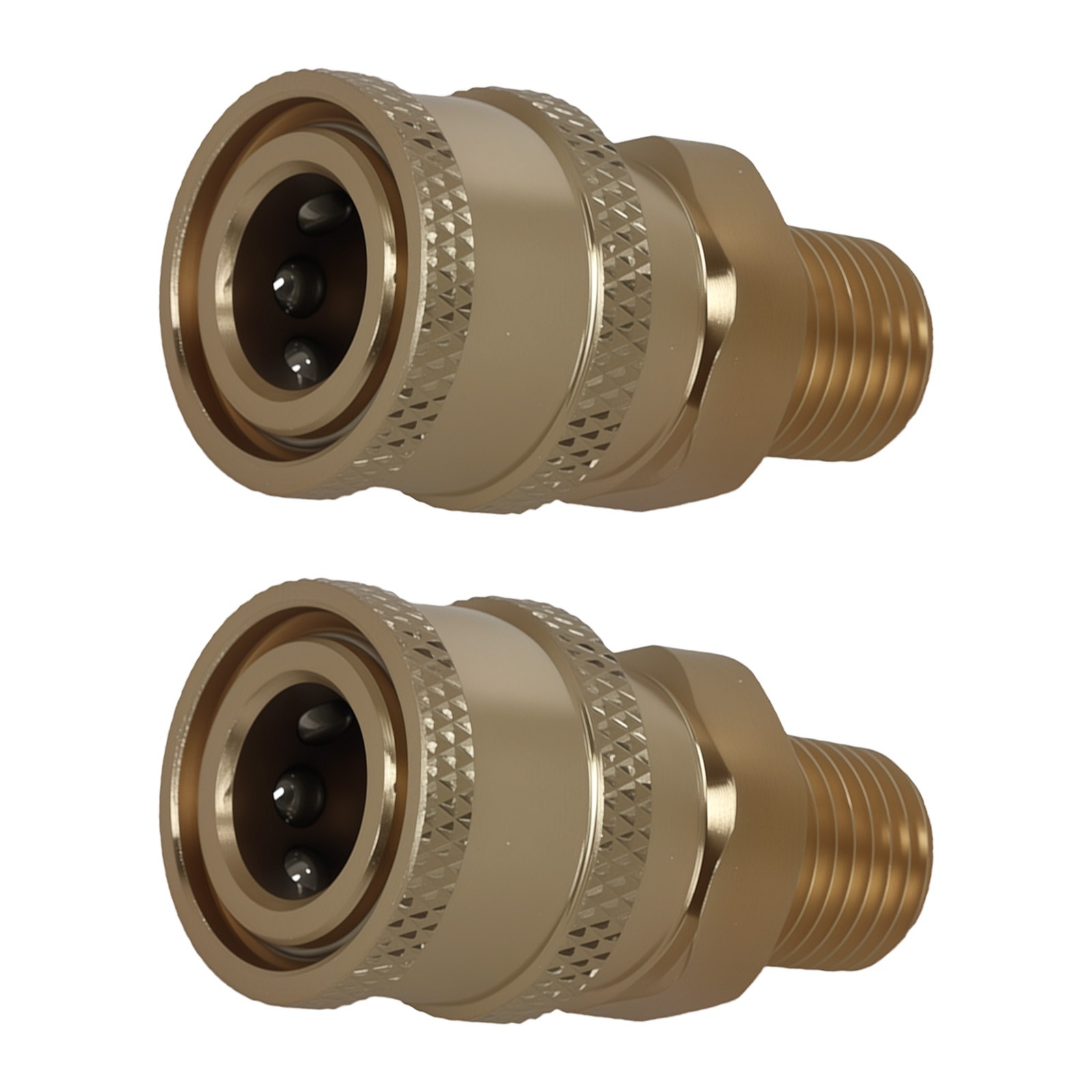 2Pcs 1/4″ Quick Connect Male NPT Thread Pressure Washer Fitting Coupler Adapter