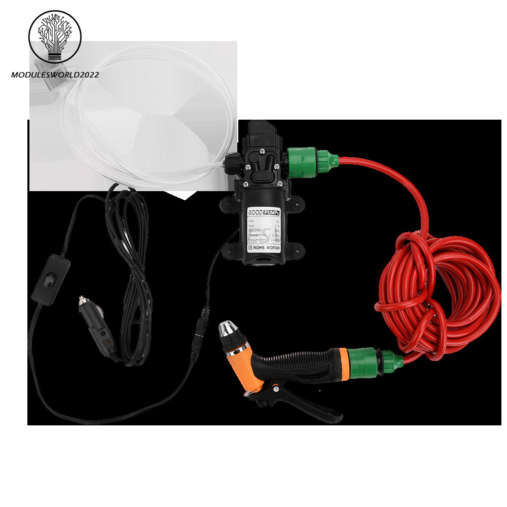 DC12V 80W High Pressure Self-Priming Car Portable Washer Water Pump Kit