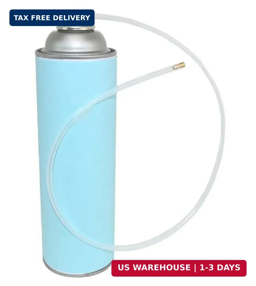 DU-MOST Aerosol Can Extension Kit, 24″ Flexible PVC Hose, 360-Degree Brass Nozzl