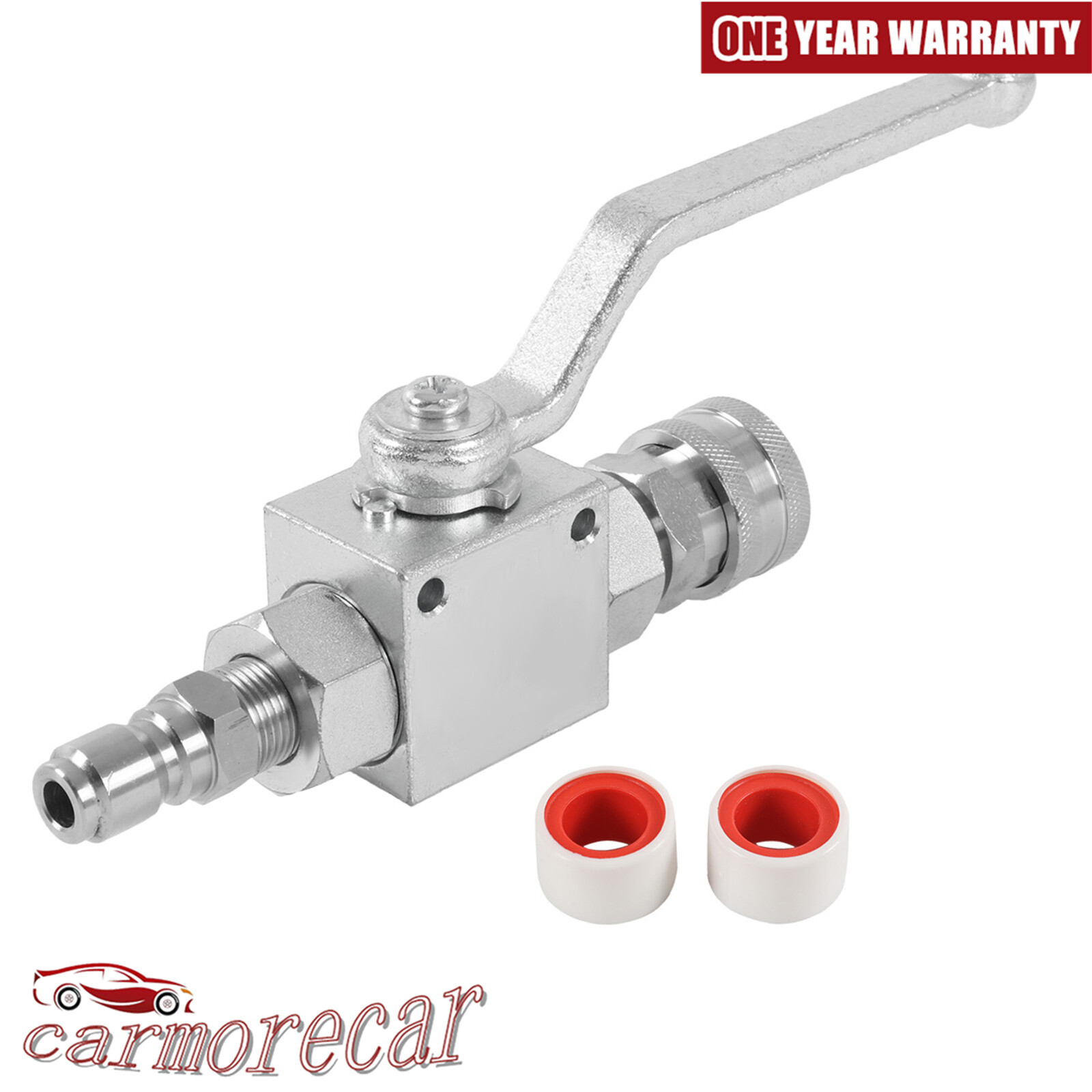Steel High Pressure Washer Ball Valve Kit, 3/8 Inch Quick Connect 4500 PSI