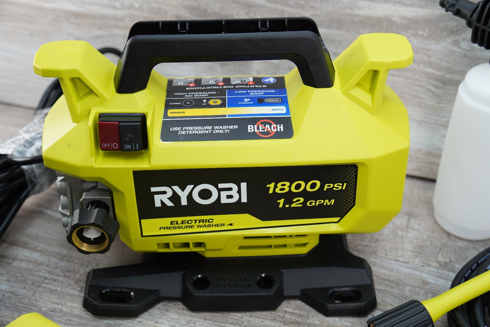 RYOBI 1.2GPM Electric Pressure Washer (1800 PSI) RY141803